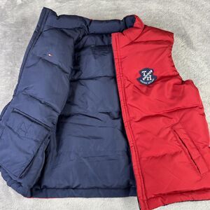 Tommy Hilfiger Vest Toddler Boys 3T Red Navy Reversible Puffer Down Zip Quilted